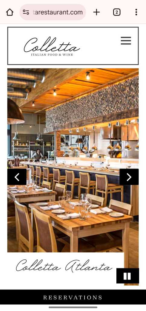 colletta-mobile-website