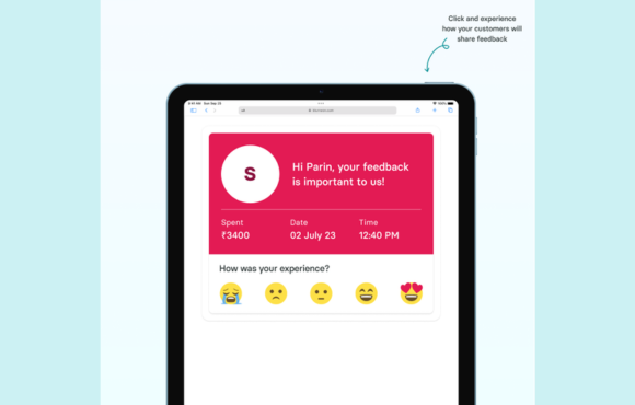 Collect feeback in tablet