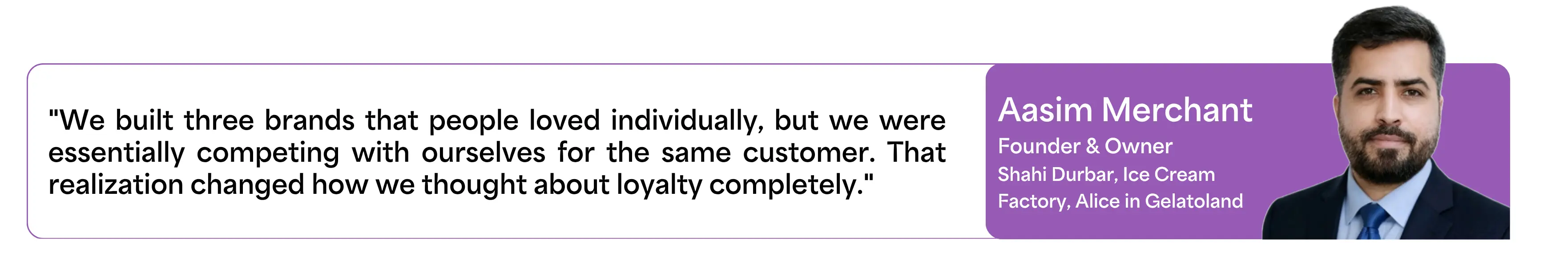 aasim merchant speaking on sister brands competing among themselves